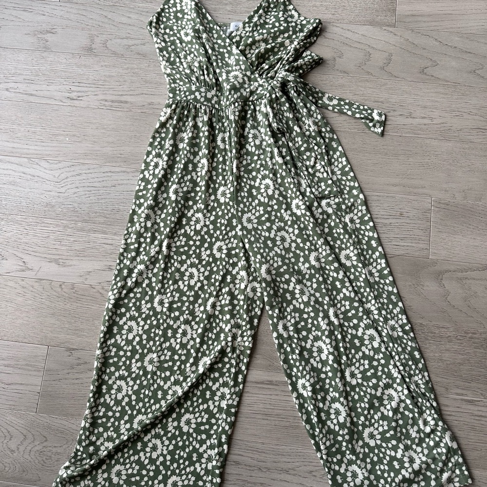 Green Floral Jumpsuit
